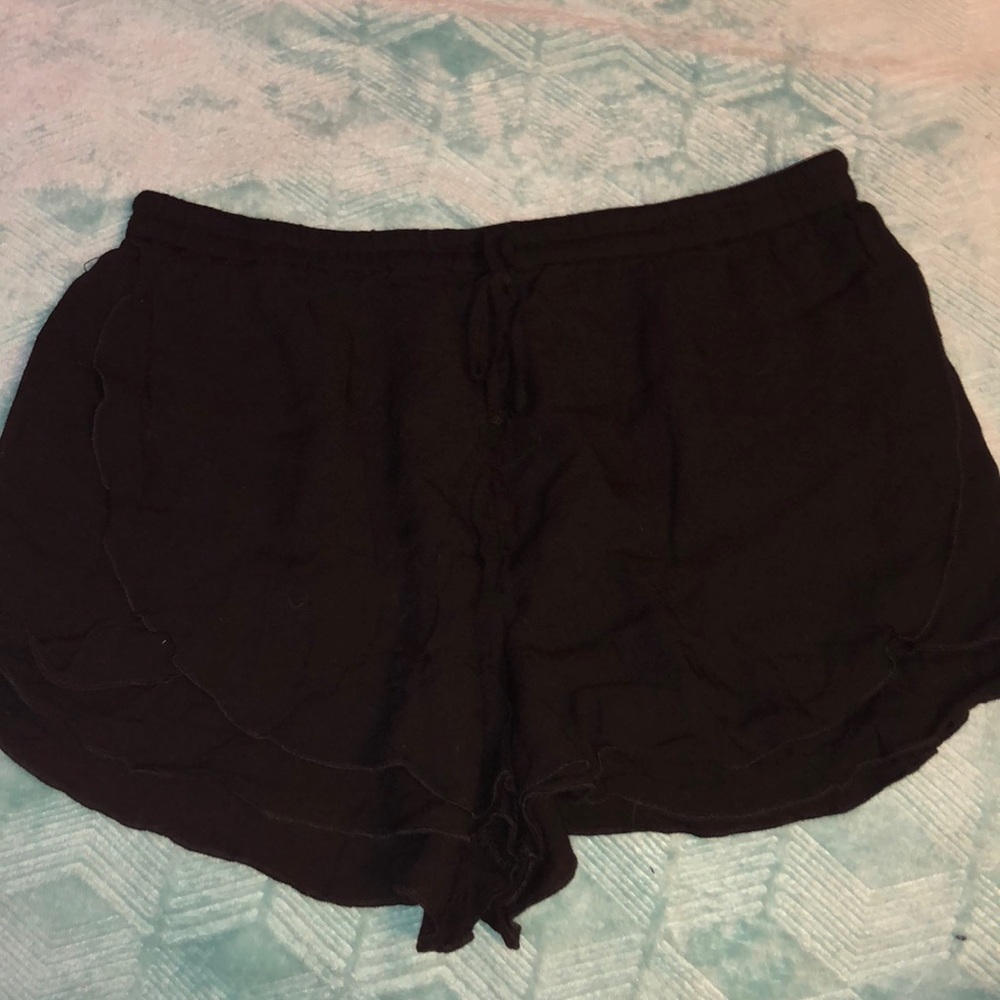 Black flowy shorts